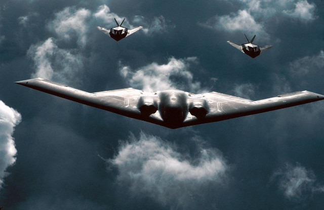 Military planes flying sky clouds #2 free wallpaper - medium preview image