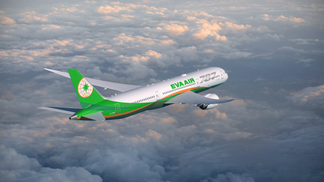 Large passenger jet cloudy sky #3 free wallpaper - medium preview image