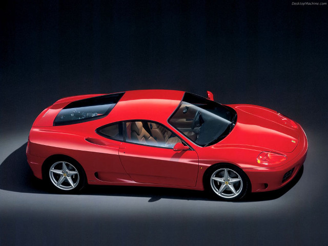 Red sports car above view free wallpaper for desktop - medium preview image