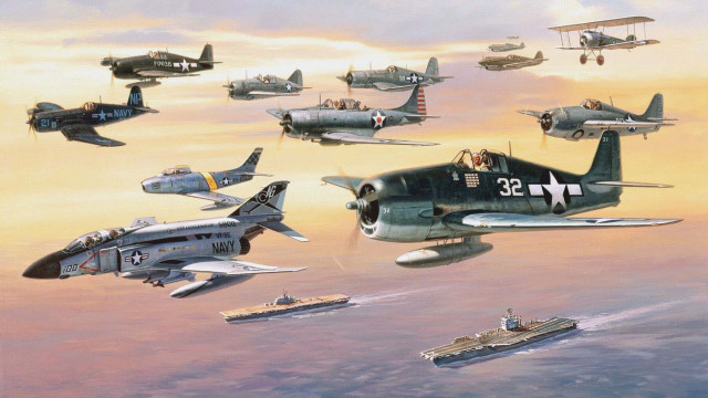 Planes sky ship boat water free wallpaper - medium preview image