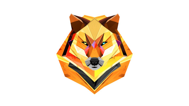 Low poly animal head white free wallpaper - medium preview image