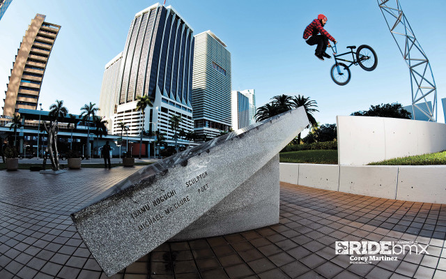 Man bike jumping ramp city free wallpaper - medium preview image