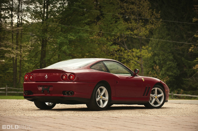Red ferrari forest road digital free wallpaper for desktop - medium preview image