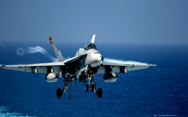 Fighter jet ocean clear sky free wallpaper - medium preview image
