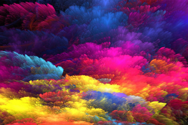 Colorful multicolored paint black background free wallpaper - medium preview image