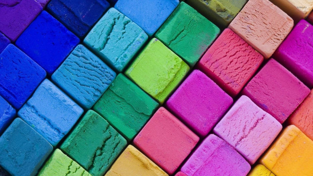 Multicolored brick wall rainbow pattern free wallpaper - medium preview image