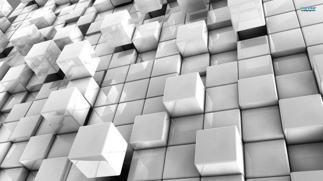 Large group white grey cubes free wallpaper - medium preview image