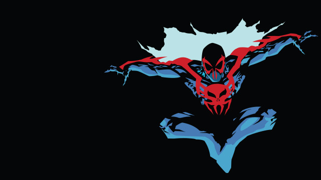 Red blue demon black background free wallpaper - medium preview image