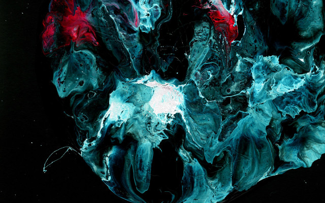 Black background red blue substance free wallpaper - medium preview image