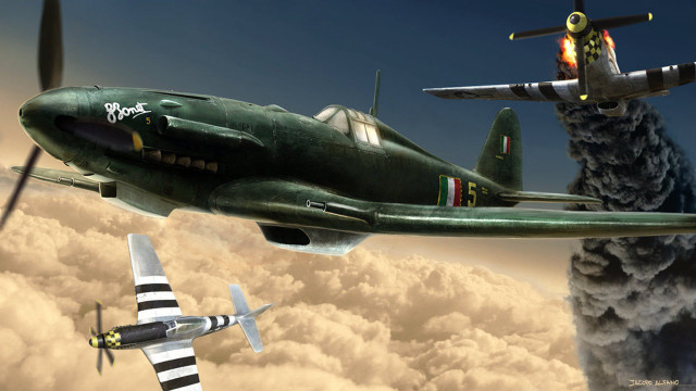 Plane clouds jet fighter flying free wallpaper - medium preview image