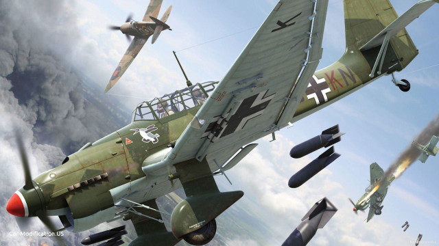 Planes flying smoke sky group #3 free wallpaper - medium preview image