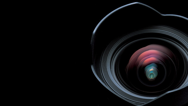 Camera lens black background red free wallpaper - medium preview image
