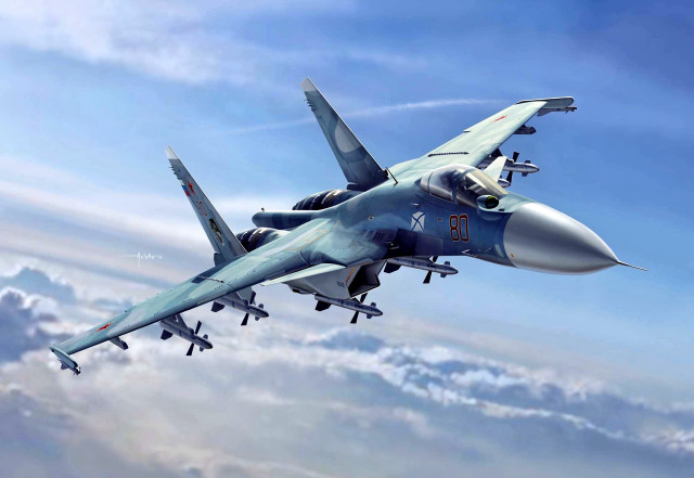 Fighter jet cloudy sky detailed free wallpaper - medium preview image