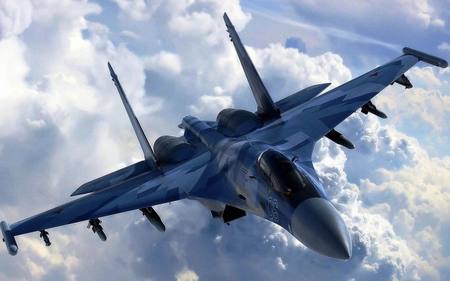 Fighter jet cloudy sky landing #6 free wallpaper - medium preview image