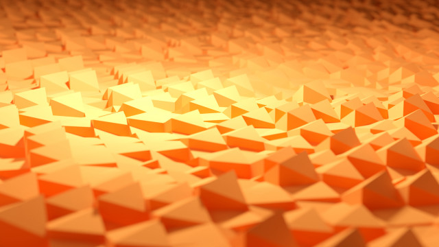 Orange white triangles yellow background free wallpaper - medium preview image