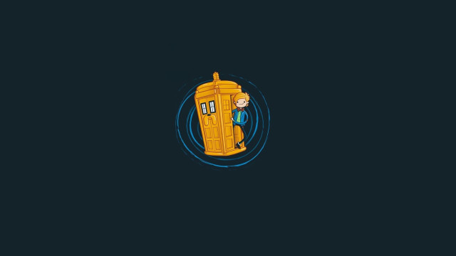 Phone booth person cartoon blue free wallpaper - medium preview image