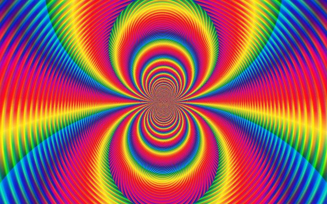 Psychedelic art optical illusion digital free wallpaper - medium preview image