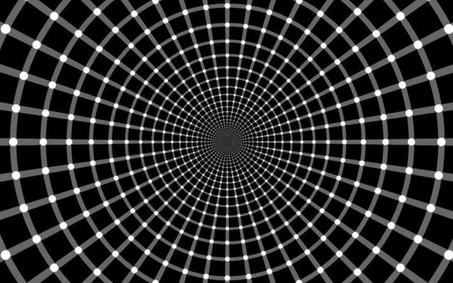 Black white circular design dots free wallpaper - medium preview image