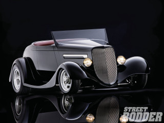 Black car red top reflection - ed roth free wallpaper