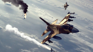 Fighter jets flying smoke jet - a group of fighter jets free wallpaper