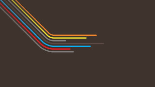Brown background colored lines pattern - bauhaus free wallpaper