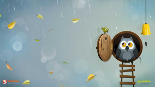 Bird perched ladder barrel rain - 2 d game art free wallpaper