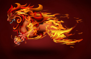 Red yellow fire dragon red - dragon free wallpaper