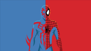 Spider man red blue background - marvel free wallpaper