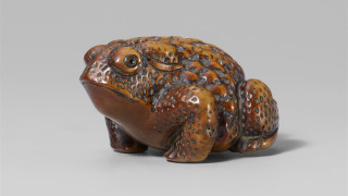 Ceramic frog figurine table grey - top of a table next free wallpaper