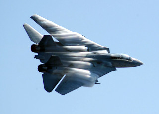 Fighter jet blue sky clouds 26 - volumetric free wallpaper