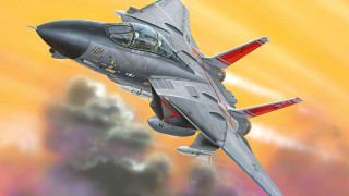 Fighter jet cloudy sky forest 2 - a yellow sky free wallpaper