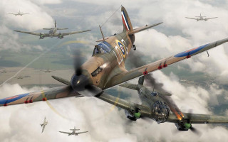 Planes flying sky above clouds 3 - below them free wallpaper