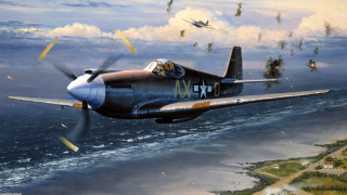 Plane ocean sky formation precisionism - great composition free wallpaper