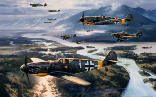 Planes river mountains sky flying 2 - plane free wallpaper