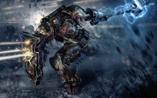 Robot attack light saber lightning - image of a robot free wallpaper