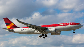Red white plane flying sky - plane free wallpaper