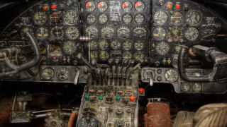 Cockpit gauges switches clock airplane - side and a clock free wallpaper