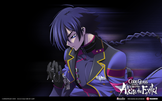 Man purple hair uniform alice - a hand free wallpaper