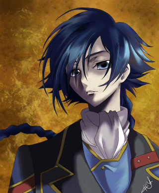 Blue haired military man anime - the camera free wallpaper