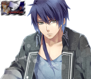 Man blue hair jacket cell - holding free wallpaper
