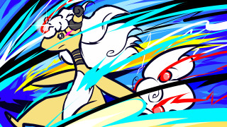 Woman surfing surfboard blue background - a painting of a woman free wallpaper