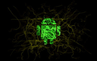 Green yellow glowing object dark - object free wallpaper