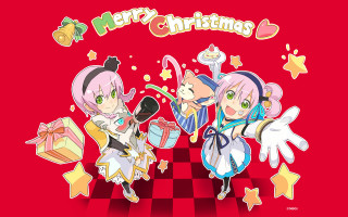 Anime girls checkered floor stars - alice prin free wallpaper