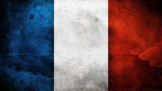 Red white blue flag blue - art noveau free wallpaper