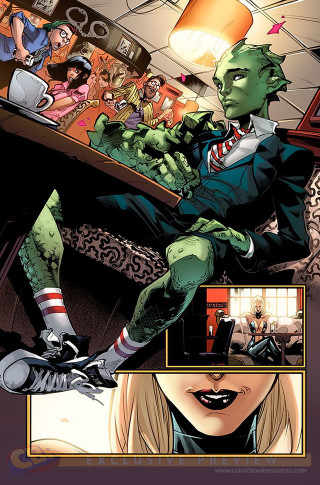 Woman suit tie bar zombie - her leg free wallpaper
