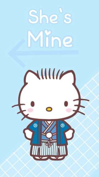 Hello kitty blue background white - a white cat free wallpaper