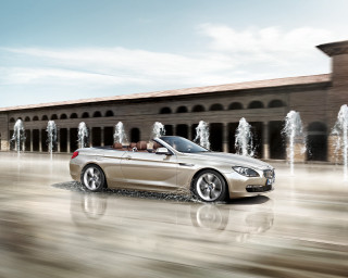 Silver convertible car fountain clocktower - a clock tower free wallpaper