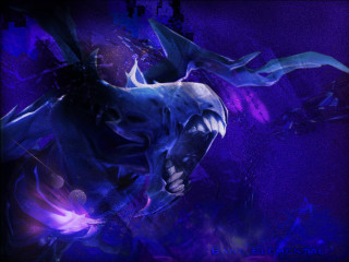 Blue demon digital painting purple - art free wallpaper