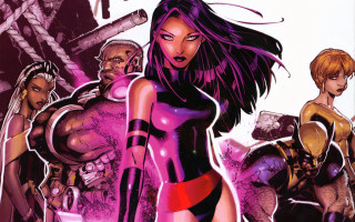 Women comic book cover man - a man in the background and a woman in the foreground free wallpaper