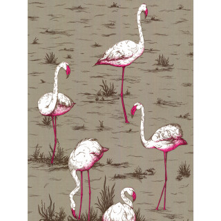 Flamingos grass field water plants - water free wallpaper